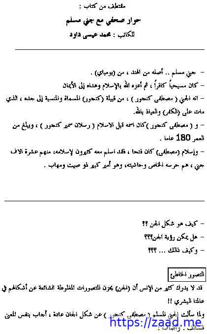 صورة غلاف حوار صحفي مع جن مسلم